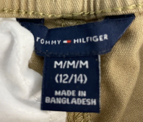 Tommy Hilfiger Boys Jogger Chino Pants Tan Khakis Stretch New Size M 12/14 - Picture 4 of 6
