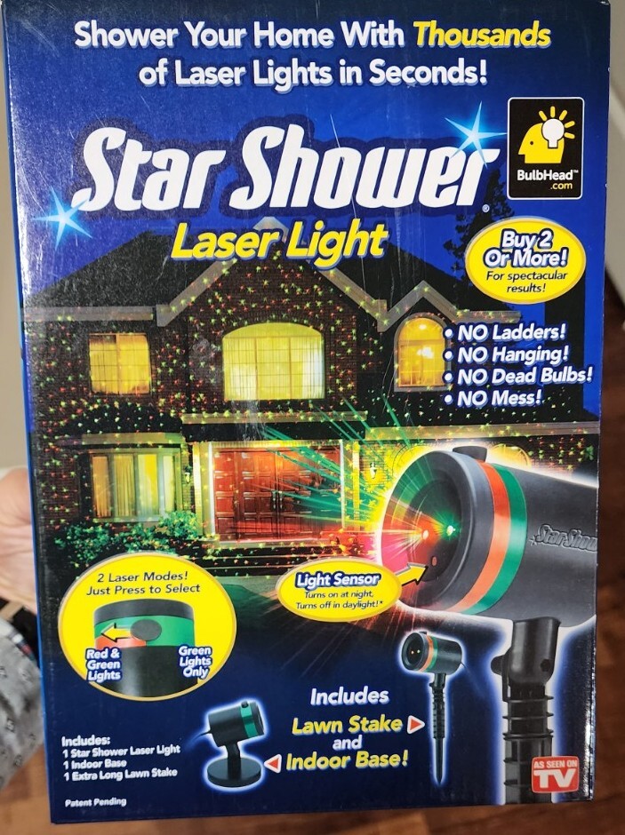 star shower laser light as seen on tv