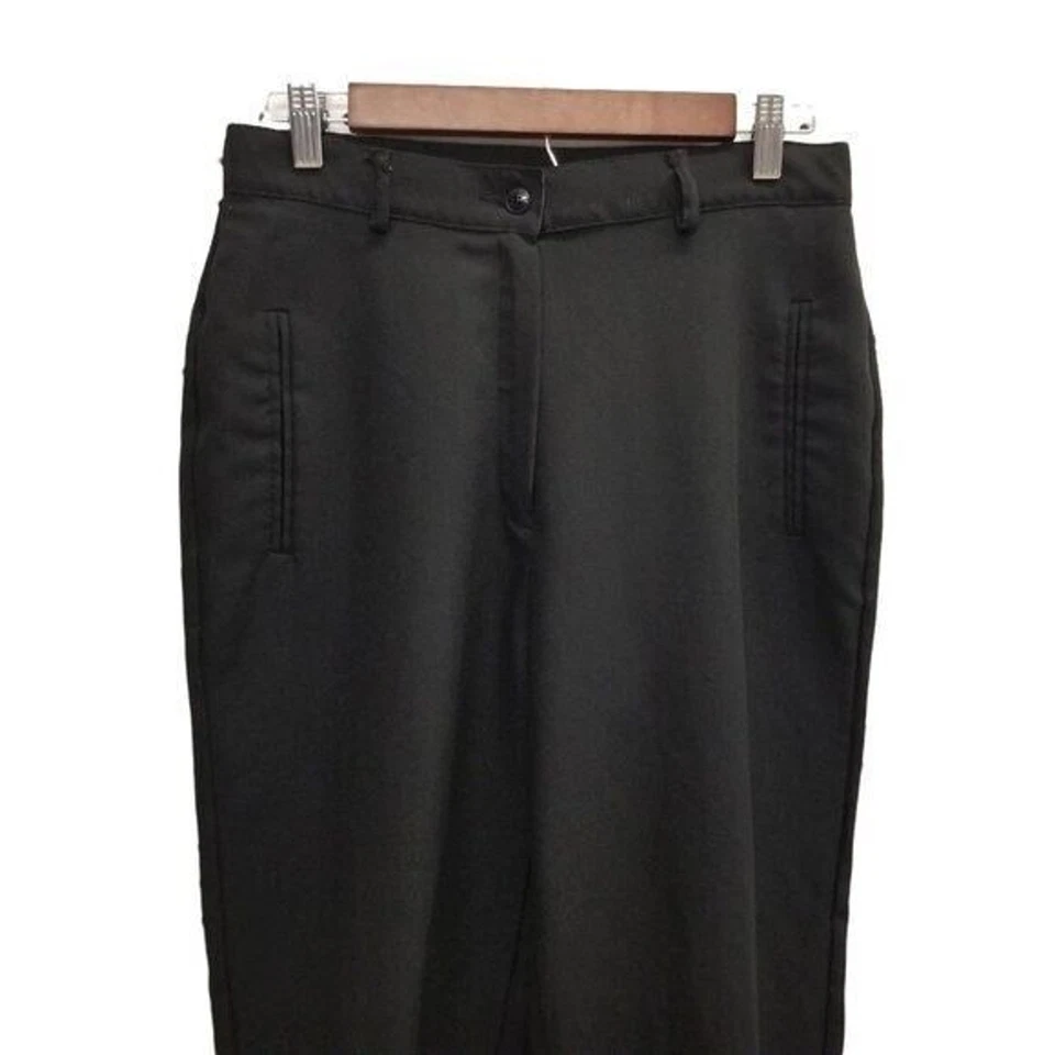 Pantalones de vestir Liz Baker para mujer talla 8 negros lisos calce ajustado pierna recta Foto 2 de 4