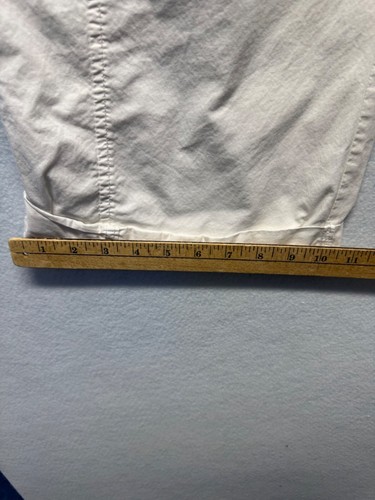 Old Navy White Cargo Pants XXL Tall 100% Cotton With Drawstring Waist Pockets - Picture 10 of 11