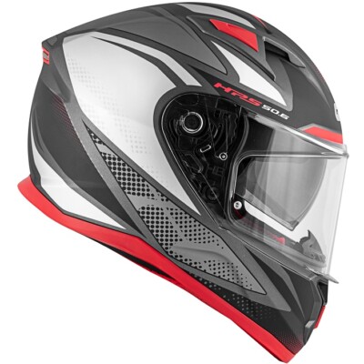 Casco Moto Integrale GIVI H50.6 follow titanio opaco argento rosso taglia L  | eBay