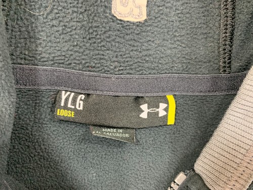 Under Armour Quarter Zip Fleece Hoodie Pullover (Youth Large) Black - Picture 2 of 12