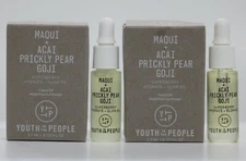Lot 2 Youth To The People Maqui Acai Prickly Pear Goji Glow Oil 0.125 oz/3.7ml