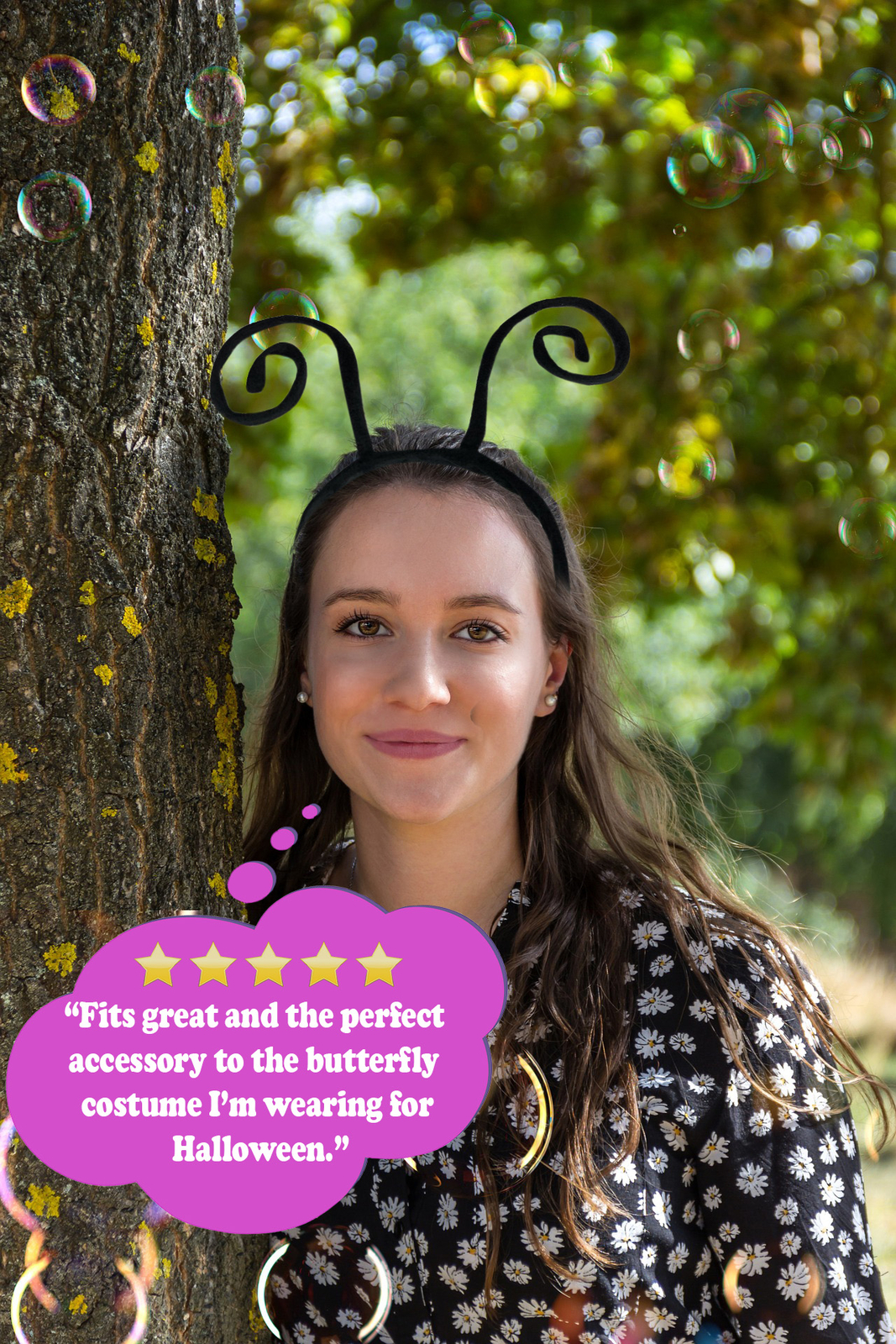 Black Velvet Bug Antenna Headband Ladybug Bee Insect Hair Band Costume