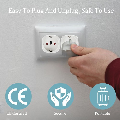 Adapter Schweiz Deutschland 4 Stück Mehrfachsteckdose Eurostecker Adapter Rei... - Bild 6 von 7