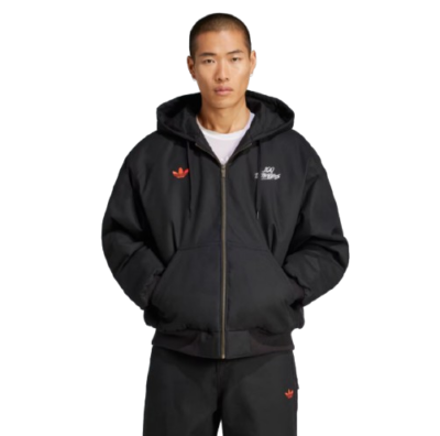 JP0817] Adidas Originals Men's 100 Thieves Full Zip Hoodie Black