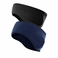 2 PACK Soft Fleece Headband Winter Warm Ear Muff Warmer Ski Snowboard Mens Women