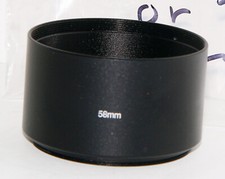 Lens Hood 58mm Threaded Metal for Medium Telephoto 100mm 135mm Excellent