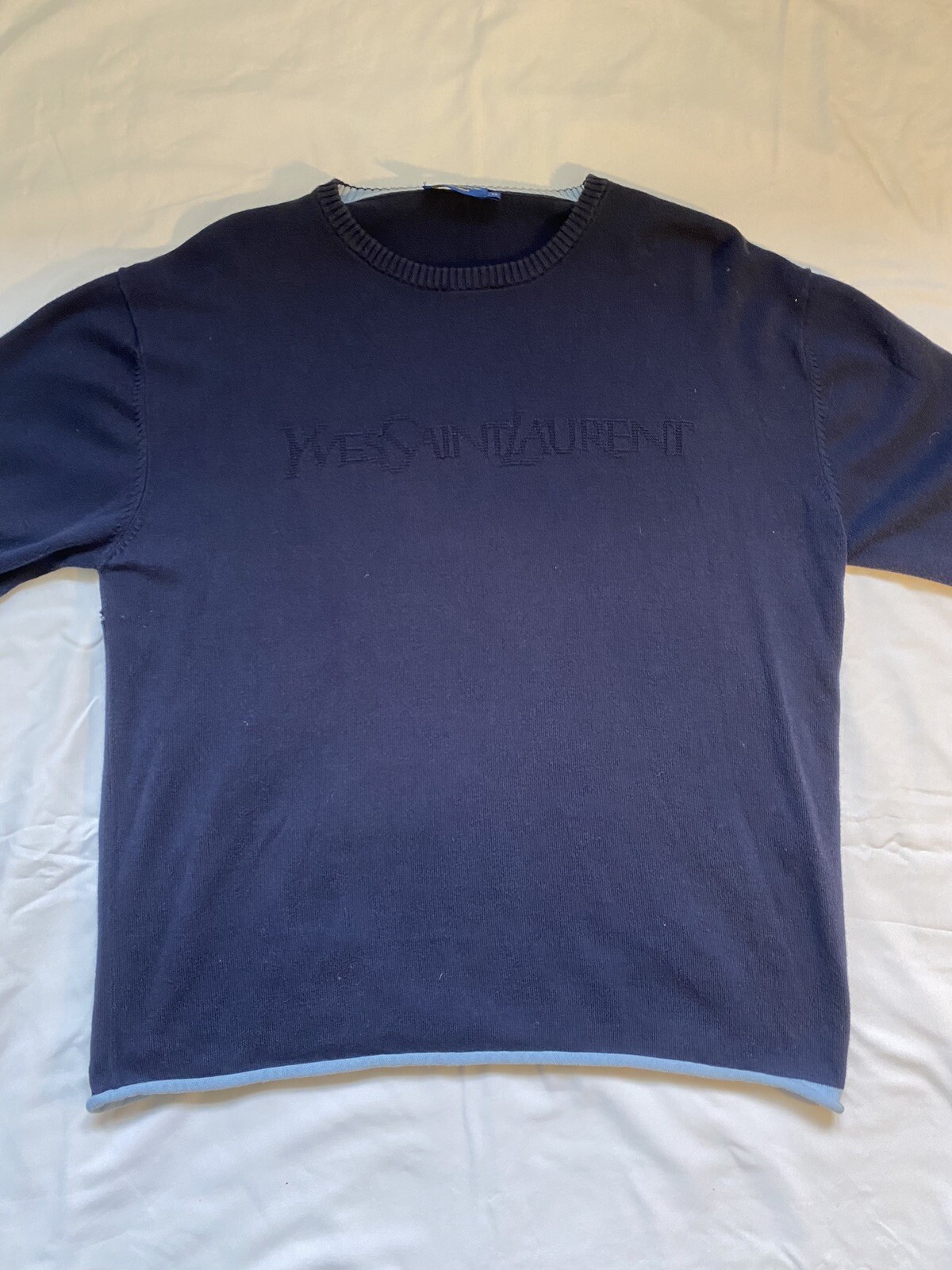 Maglione maglione marino Yves Saint Laurent 100% cotone (leggi descrizione)