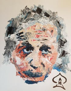 Original Abstract Albert Einstein Portrait Painting Wall Art Collectable 14 Ebay