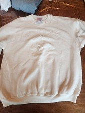 Vintage Mackinac Island Anchor Sweatshirt Nautical White Adult Large