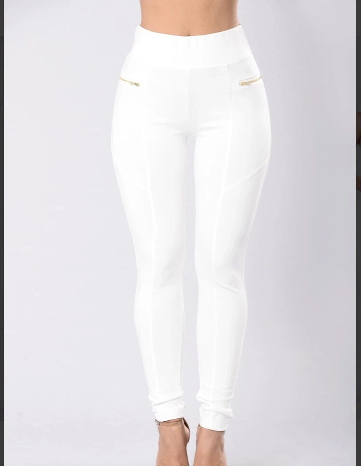 Fashion Nova Juicy 白色长裤 — 第 2/4 张图片