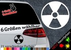 radioaktiv Symbol Aufkleber Sticker Flügelrad Strahlung Atomkraft Energy JDM DUB