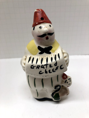 VINTAGE KITSCH ORGAN GRINDER WITH MONKEY GRATED CHEESE SHAKER 1950's