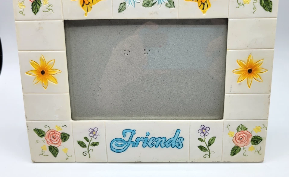 复古塑料相框适用于 4x6 英寸照片朋友花卉蝴蝶 — 第 3/4 张图片