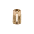 E-Z Press Brass Threaded Insert for Plastic - Flush 4-40, 6-32, 8-32, 10-32, 1/4