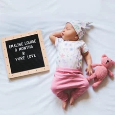 New Felt Letter Board +LED Lights 10x10" Changeable Message Board with Stand