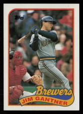 Jim Gantner 1989 Topps #671 Milwaukee Brewers Baseball Card