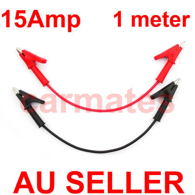 Test Leads for Multimeter Meter Power Clips alligator High Current Soft ...