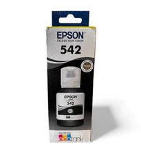 NEW GENUINE - EPSON 542 ECOTANK BLACK INK BOTTLE - T542120-S - Sealed