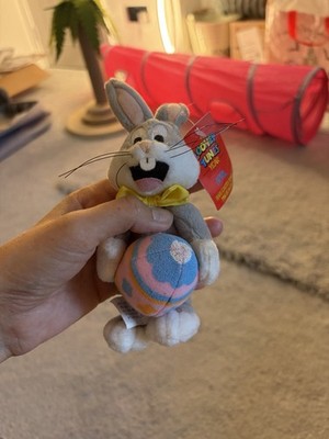 Looney Tunes WB 1999 April Bugs Bunny Ostern Mini Sitzsack Plüschtier Kuscheltier