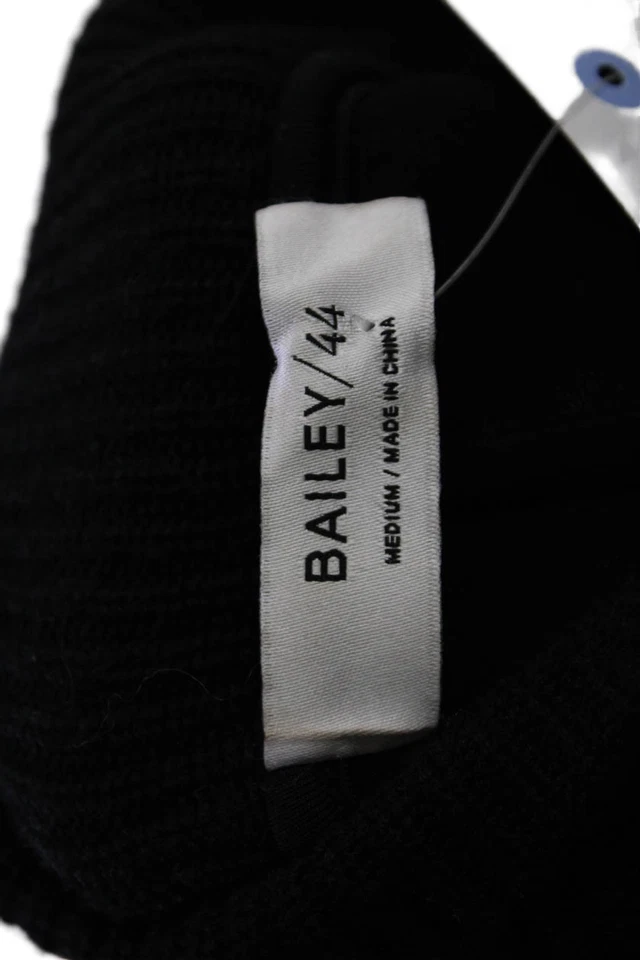 Abrigo Bailey 44 Mujer Texturizado Manga Larga Forrado Informal Botón Negro Talla M Foto 4 de 4