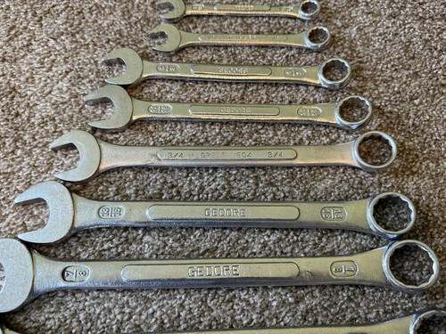 GEDORE COMBINATION Wrench Set 1 1/4" Through 3/8 - 2 Substitutes (non Gedore) 13 - Picture 5 of 18