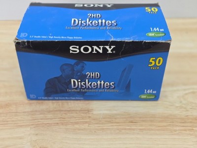 Sony 50MFD 2HD Diskettes Micro Floppy Disks 3.5'' IBM Format 40 Pack