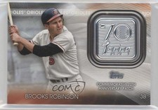 2021 Topps 70th Anniversary Manufactured Logo Series 2 Brooks Robinson Patch wo3