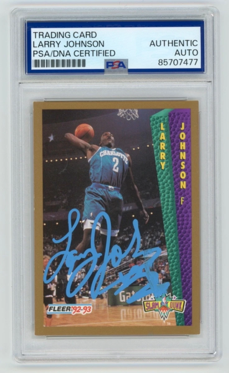 Larry Johnson Basketball Sports Trading Card Singles Autographed