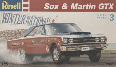1994 Revell Monogram Sox & Martin GTX 1967 Plymouth  GTX 1:25 Model Kit 7365