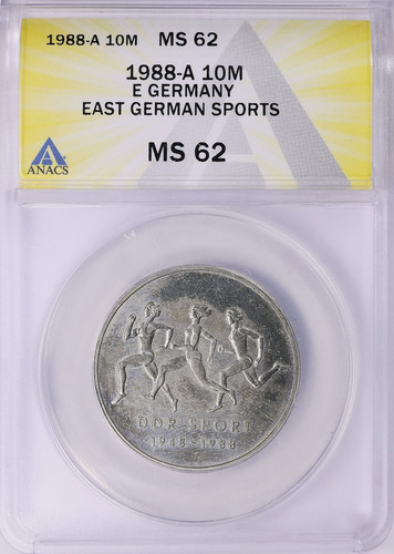 Germany Democratic Republic 1988-A 10 Marks East German Sports 40th Anniversary