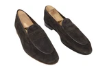 SUITSUPPLY Shoes Mens EU 42 Brown Slip On Penny Loafers Suede Leather