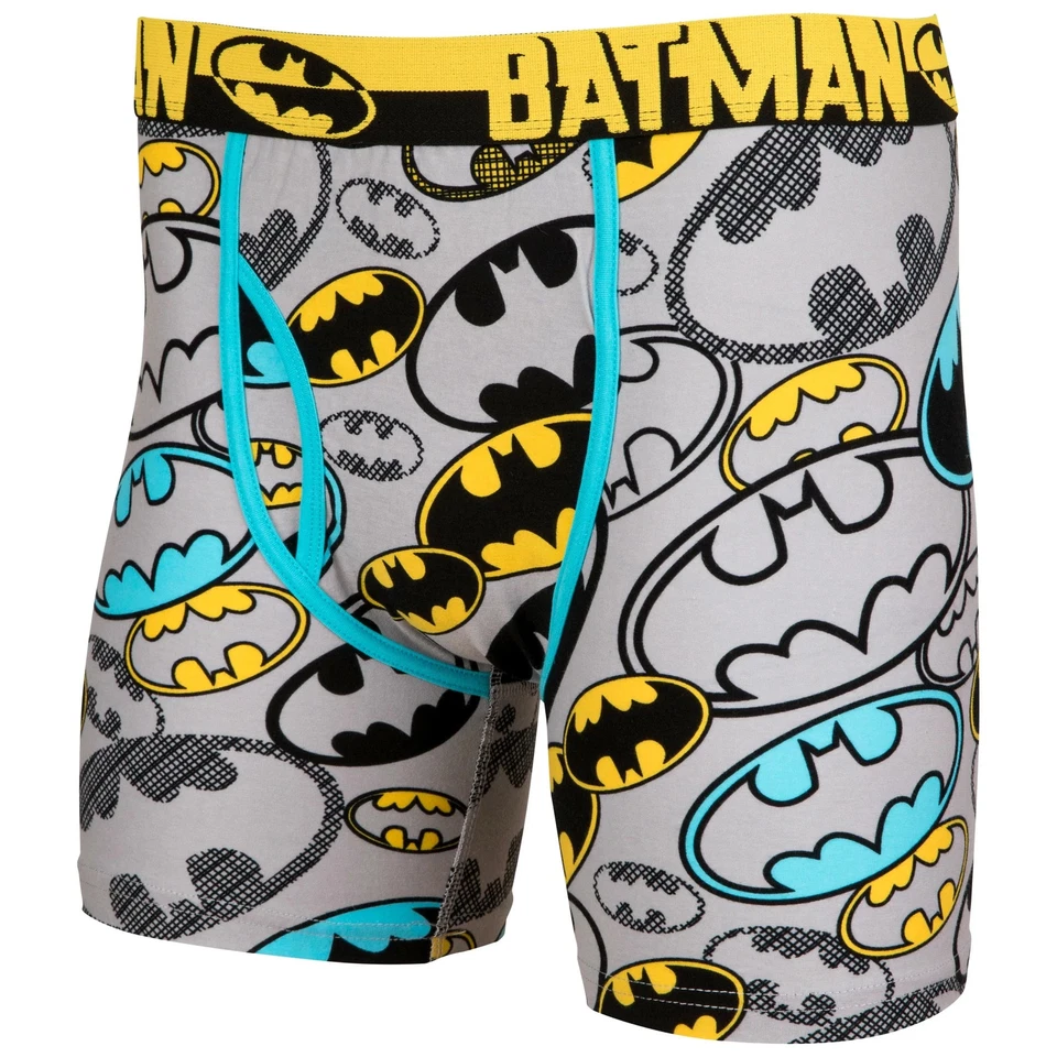 Calzoncillos boxer DC Comics Batman símbolos multicolores para hombre, grandes (36/38) Foto 3 de 4
