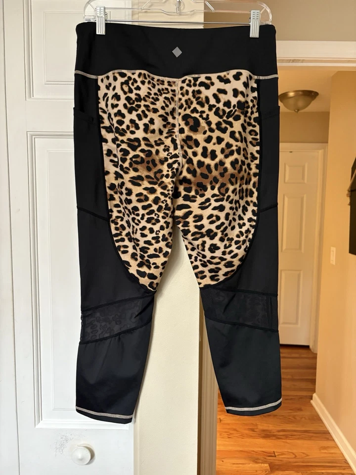 Leggings capri para mujer LuLaRoe 'Rise' estampado de leopardo talla XL Foto 2 de 4