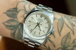 Rolex Air King 1999 ref. Reloj automático 14000 esfera plateada 34 mm con caja y papeles