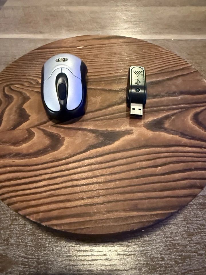 HP Wireless Mini Mouse Mini USB RF Receiver Vintage 2005 EUC!! Tested - Image 3 of 4