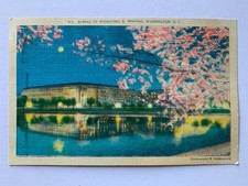 Bureau of Engraving and Printing Washington DC Linen Postcard Vintage 3.5"x5.5"