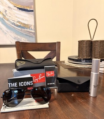 Ray-Ban RB3025 AVIATOR TOTAL BLACK POLARIZED AVIATOR Sunglasses