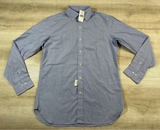 NWT POLO RALPH LAUREN Mens Shirt Blue 15,5 Custom Fit Button Up Long Sleeve