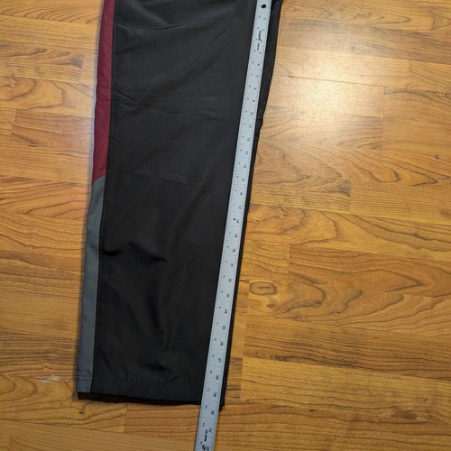 Vintage Russell sportliche Trainingshose Herren M schwarz Knöchelreißverschlüsse wasserabweisend y2k - Bild 7 von 8