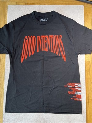 Vlone Men s Large Good Intentions Blk N Red T Shirt 