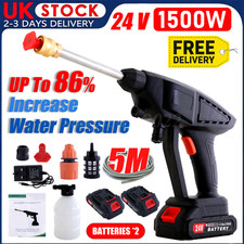 Battery 24V Portable Cordless Car High Pressure Washer Jet Water Cleaner Gun NEW