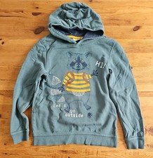 Kaputzenpullover 134/140 Waschbär Blau