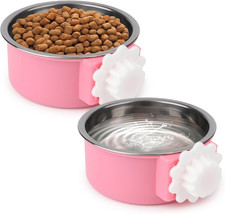 Dog Crate Water Bowl No Spill Hanging Attachable Bowls for Kennel