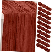 10 Pack Cheesecloth Table Runner 35x120 Inch 10Ft Rustic 10 PACK Terracotta