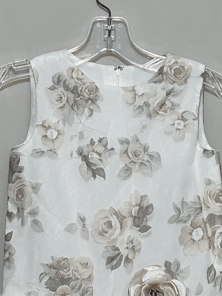 Sarah Louise England Girls Dress 6Y Tulle Skirt Beige Floral Rose Party Wedding - Image 4 of 4