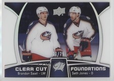 2016 Upper Deck Clear Cut Foundations 21/25 Brandon Saad Seth Jones #CCF-9 0c3