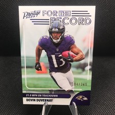 2023 Panini Prestige Devin Duvernay For the Record Insert BLUE Parallel /249