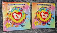 Lot of 2 Ty Beanie Babies Official Club Membership Kits 1998 1st Ed SEALED
